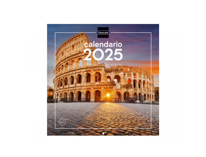 CALENDARIO DE PARED 300X300 MM FINOCAM MARAVILLAS DEL MUNDO