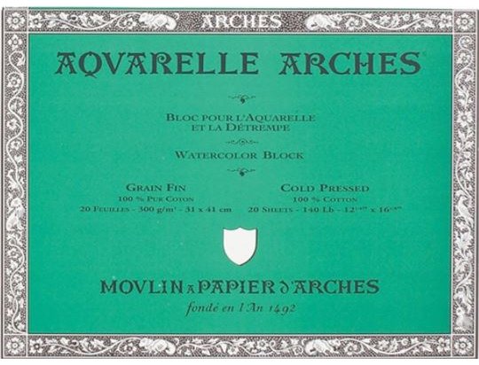 PAPEL ACUARELA ARCHES 56X76 mm 300 Gramos GRANO FINO