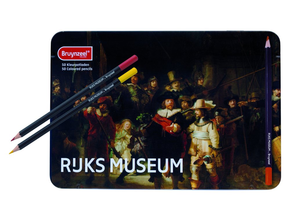 LAPIZ COLORES CAJA METAL 50 COLORES BRUYNZEEL C.RUKS MUSEUM