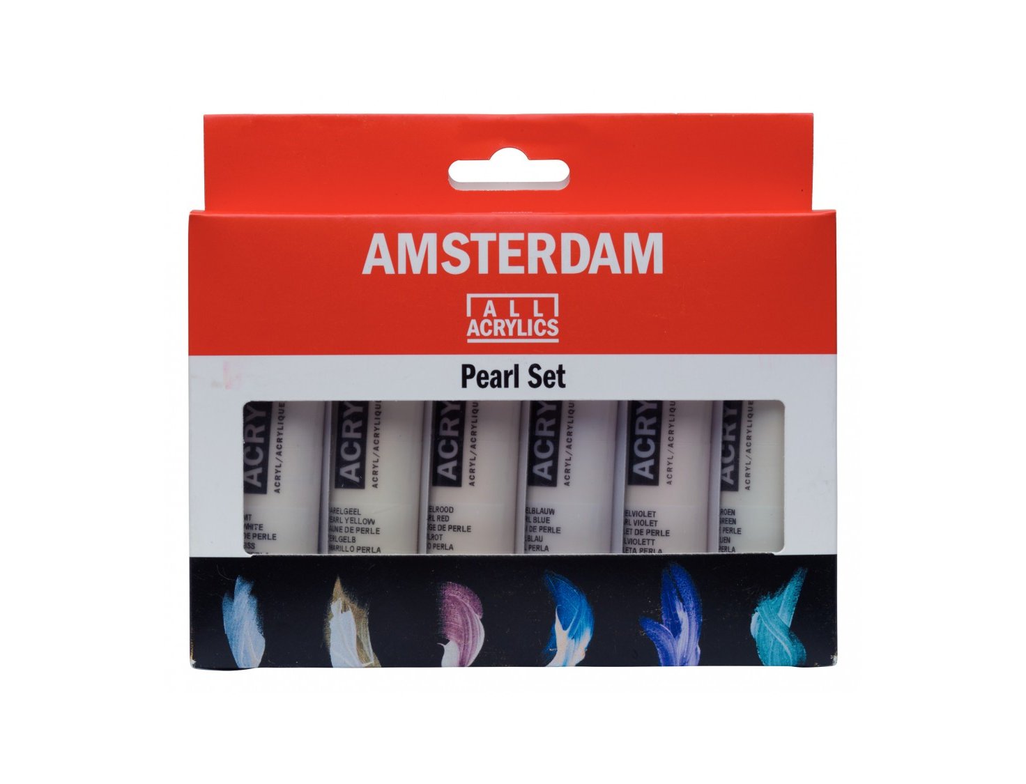 ACRILICO AMSTERDAM 020cc SET  6 TUBOS SURTIDOS PERLADOS