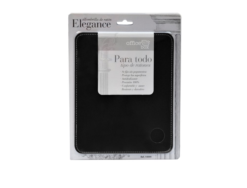 ALFOMBRILLA PARA RATON 220X180 MM ELEGANCE NEGRA
