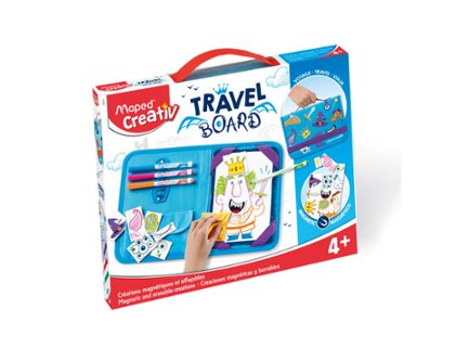 SET PIZARRA BLANCA MAGNETICA TRAVEL BOARD+ACCESORIOS