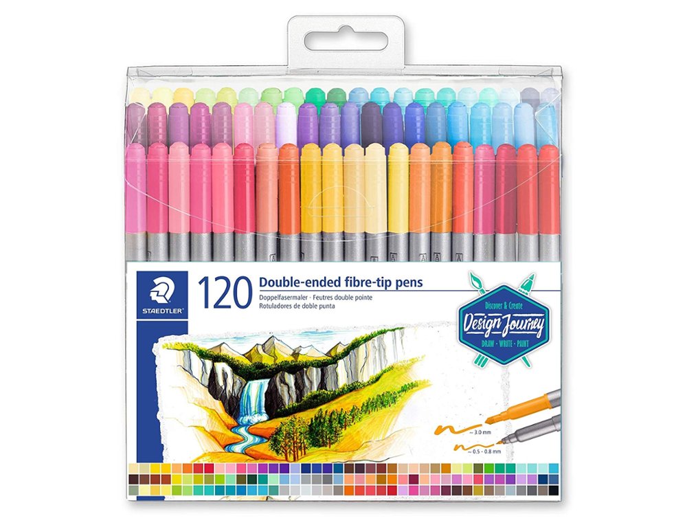 ROTULADOR STAEDTLER DOBLE PUNTA PACK 120 COLORES