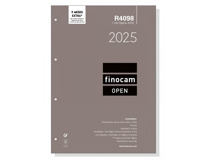 RECAMBIO AGENDA FINOCAM 4000 1 DIA/PAGINA