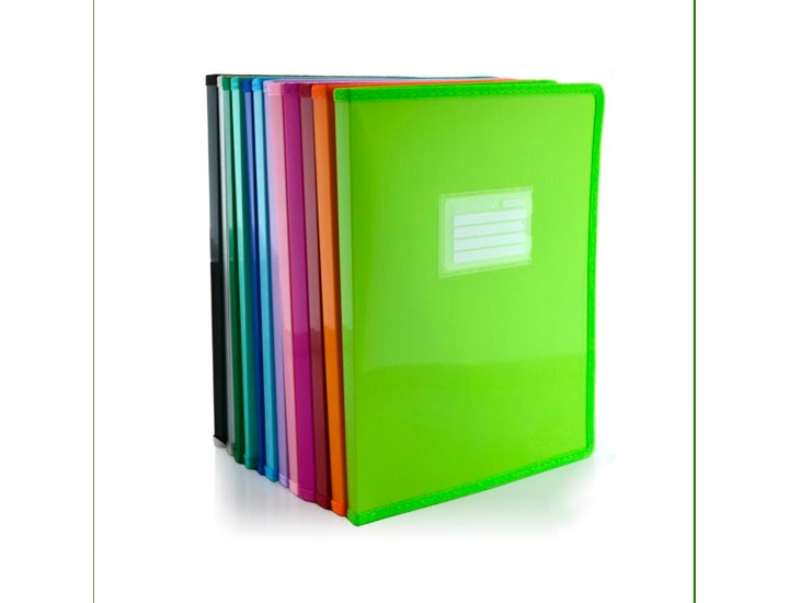 CARPETA FUNDAS BOLSILLO LATERALES REFORZADOS DINA4 20 FUNDAS OFFICE BOX COLORLINE
