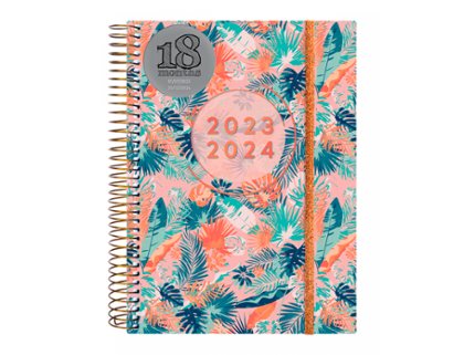 AGENDA 18 MESES ESPIRAL 155X212 MM  2 DIAS PAGINA FINOCAM GIRL