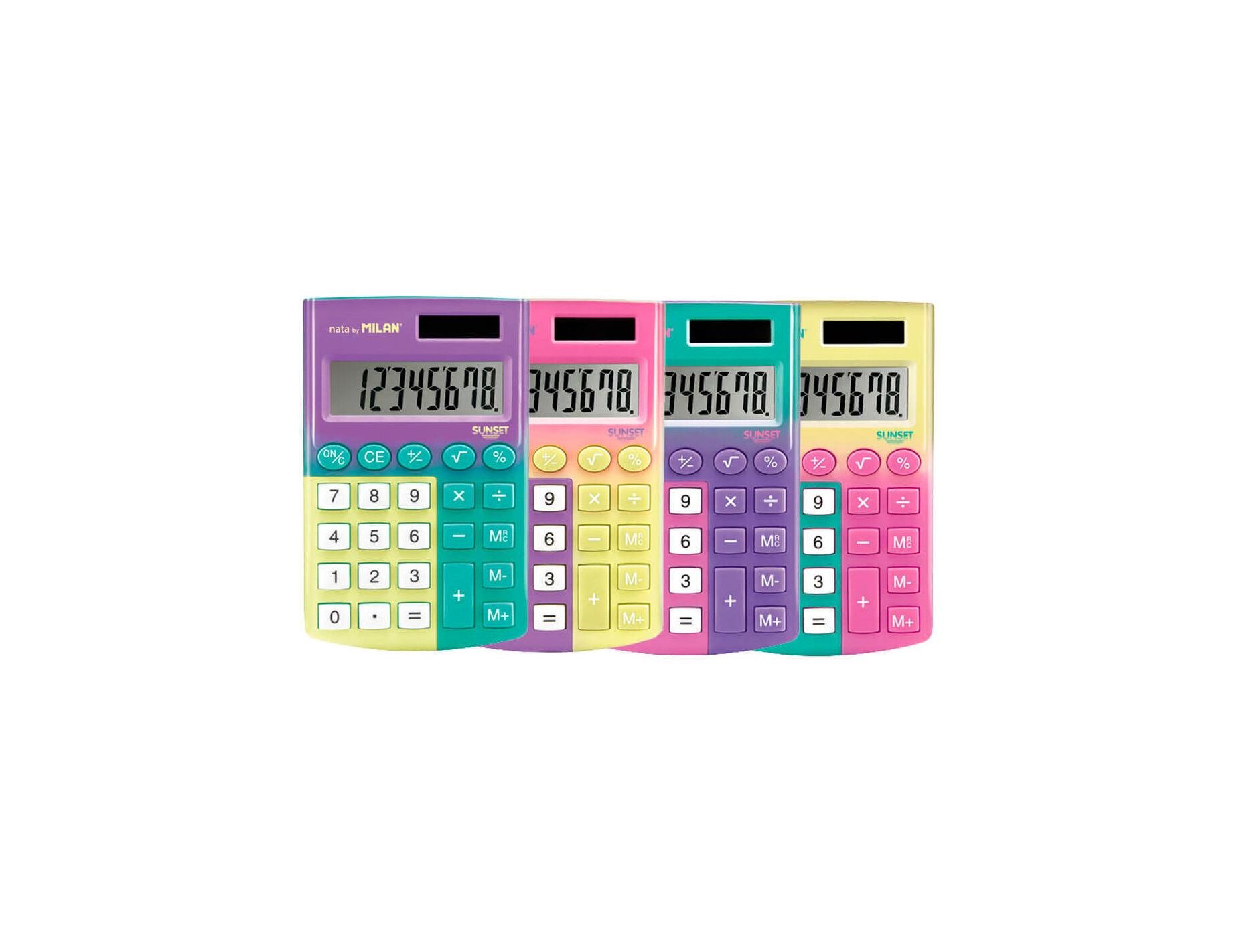CALCULADORA MILAN SOBREMESA 12 DIGITOS SUNSET Colores Surtidos
