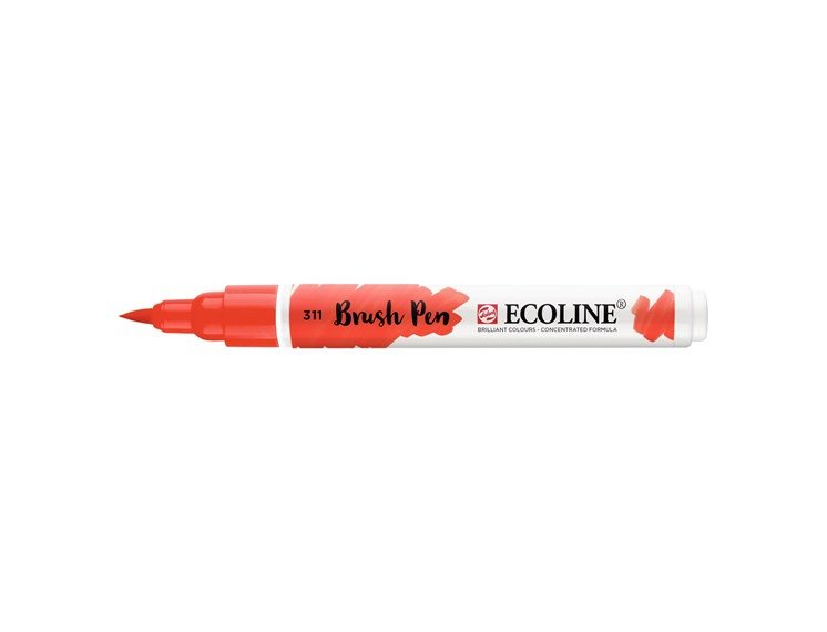 ROTULADOR BRUSH PEN TALENS ECOLINE ACUARELA BERMELLON