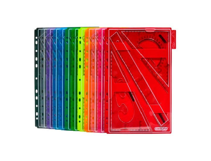 REGLA SET CARTABON/ESCUADRA/SEMICIRCULO/REGLA 30Cms SEPARADOR PARA CARPETA ANILLAS OFFICE BOX