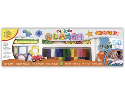 PLASTILINA CARIOCA PACK 50 PIEZAS CREATOR JET