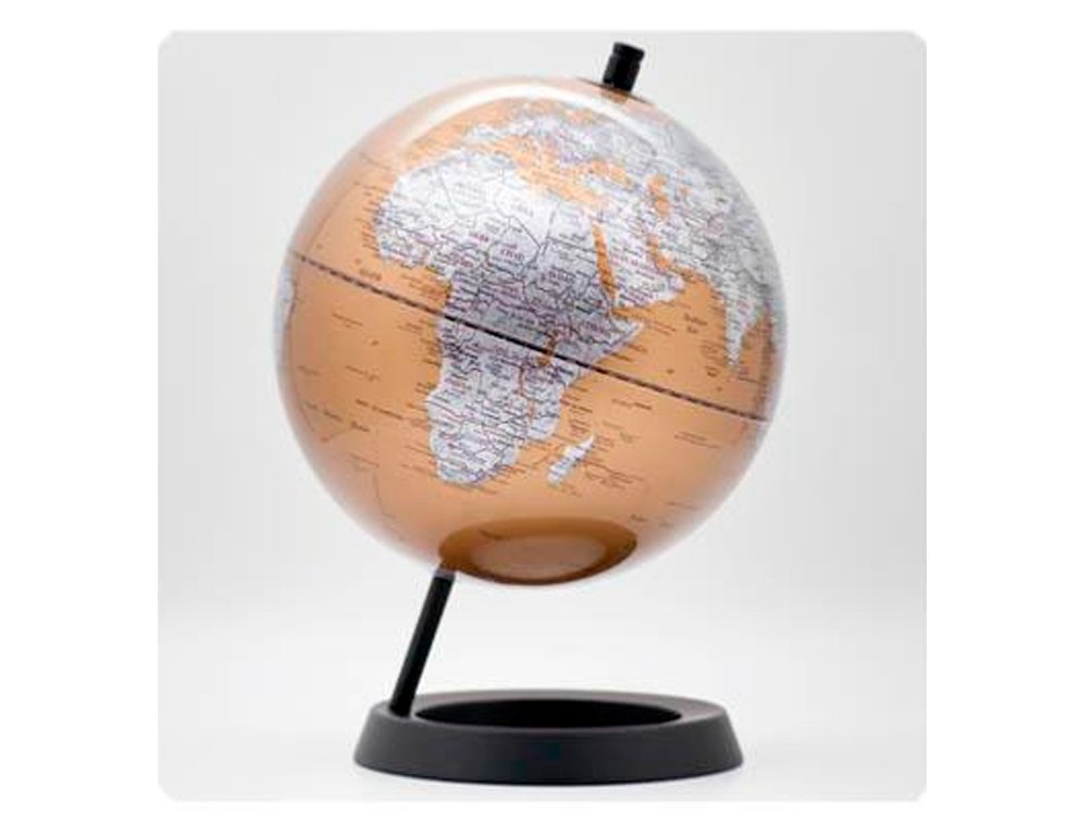 ESFERA GEOGRAFICA DECO PREMIUM 20CMS OFFICE BOX DORADA