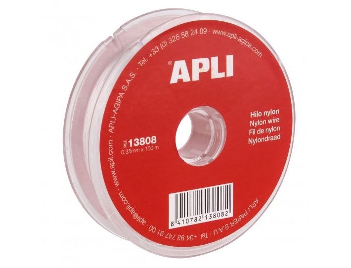 CUERDA NYLON BOBINA APLI 0,35MMX100 Metros