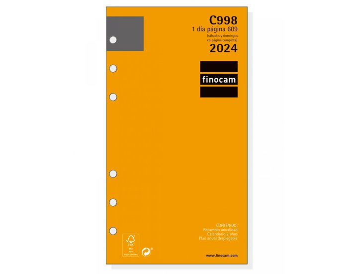 RECAMBIO AGENDA  609 AO 1 DIA/PAGINA