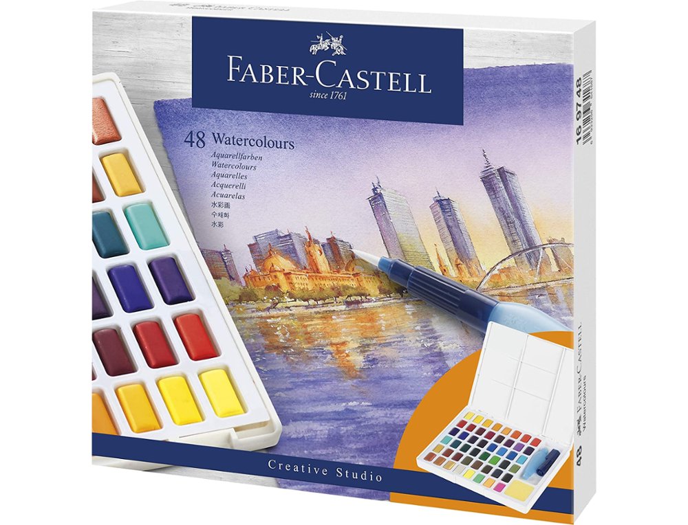 ACUARELA FABER CREATIVE STUDIO CAJA 48 COLORES