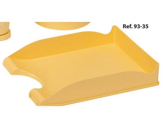 BANDEJA SOBREMESA PLASTICO OPACA PASTEL AMARILLO