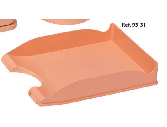 BANDEJA SOBREMESA PLASTICO OPACA PASTEL NARANJA