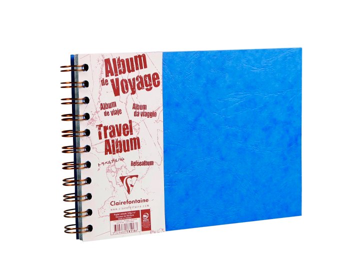ALBUM ESSENTIALS VOYAGE DINA4 40 Hojas RAYADO Y LISO CLAIREFONTAINE AZUL