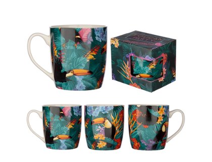 TAZA PORCELANA CHINA FIESTA TUCAN