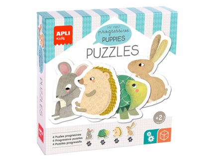 JUEGO EDUCATIVO APLI PUZLE MY FIRST PUPPIES 4 ANIMALES