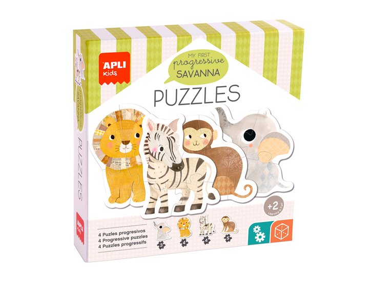 JUEGO EDUCATIVO APLI PUZLE MY FIRST SAVANNA 4 ANIMALES