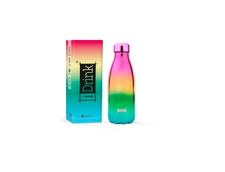 BOTELLA TERMICA 500ML METALLIC RAINBOW