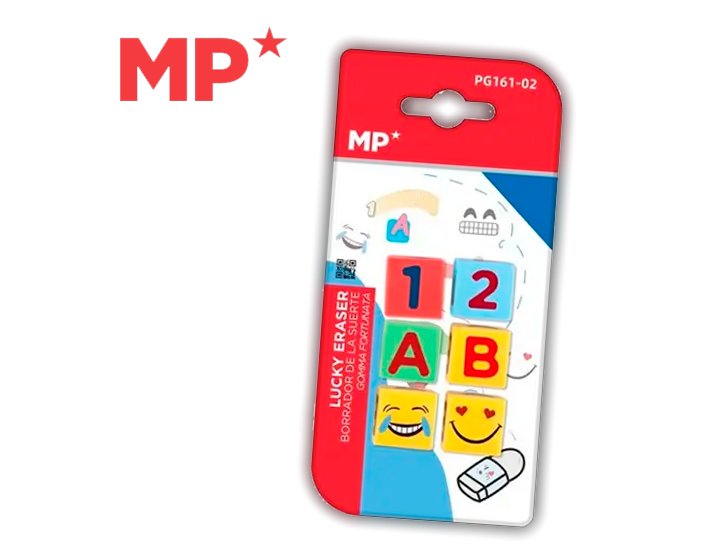 GOMA DE BORRAR DADOS CREATIVOS PACK 6 Unidades