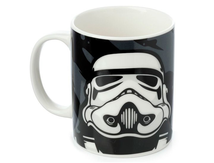 TAZA PORCELANA SOLDADO IMPERIAL NEGRA