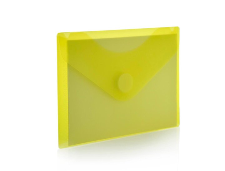 DOSSIER BOLSA VELCRO DINA6 OFFICE BOX TRANSPARENTE AMARILLO