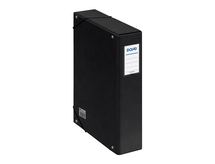 CAJA PROYECTOS CARTON GOMAS OFFICE 7 CMS NEGRA
