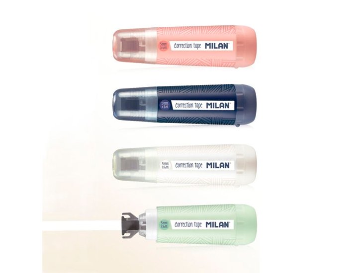 CORRECTOR CINTA 5MMX06METROS MILAN 1918 COLORES SURTIDOS