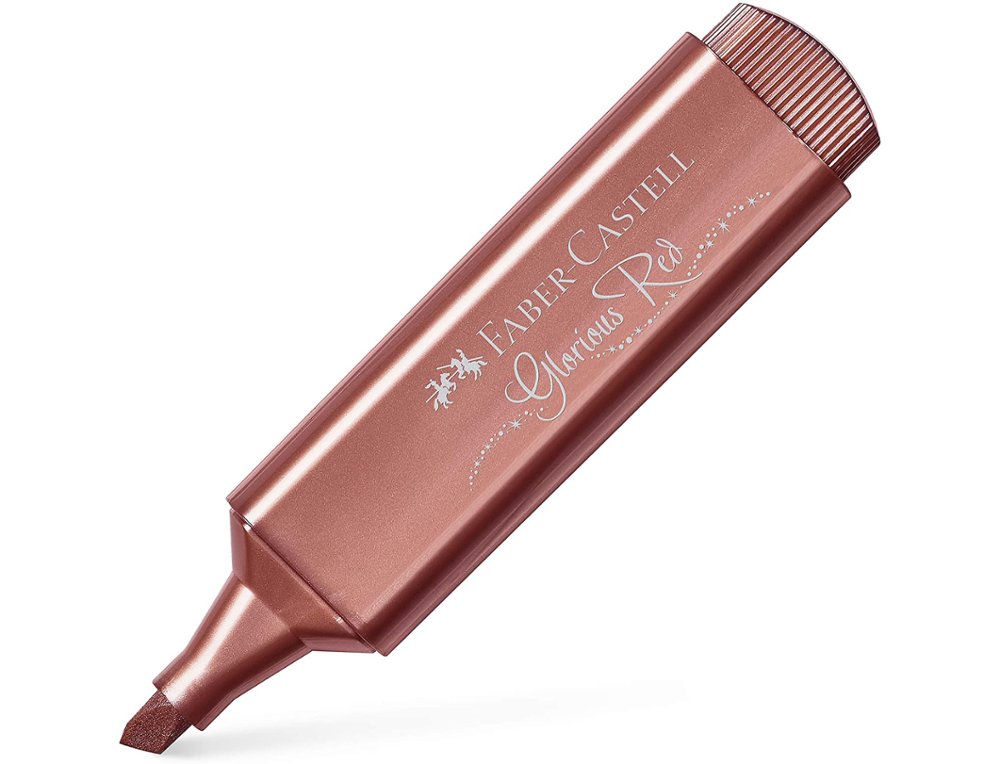 ROTULADOR FLUOR FABER CASTELL TEXTLINER 46 METALLIC ROJO