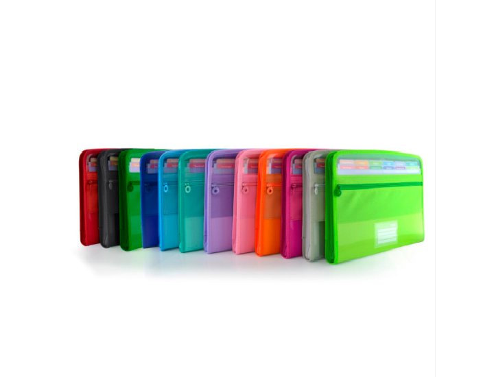 CARPETA DIBUJO PLASTICO CON GOMAS DINA4+ LOMO 1CM OFFICE BOX COLORLINE COLORES SURTIDOS