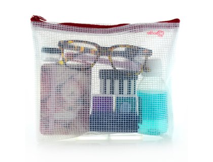 BOLSA MULTIUSO ZIPPER CREMALLERA TAMAO B6 OFFECE BOX TRANSPARENTE