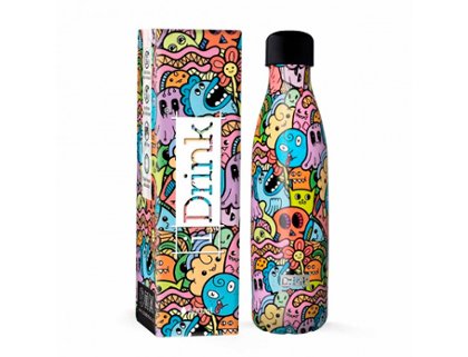 BOTELLA TERMICA 500ML DOODLE JUGGLING COLORES