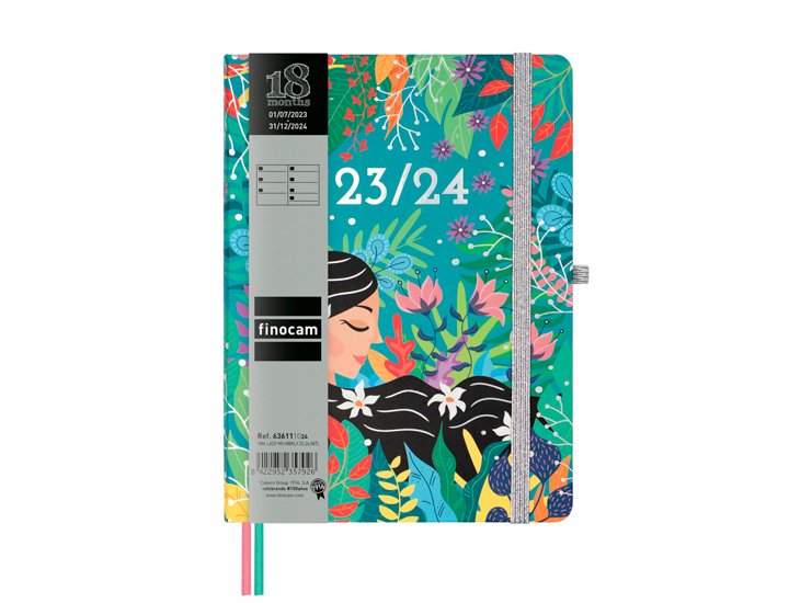 AGENDA 18 MESES ENCUADERNADA 140X190 MM Semana Vista FINOCAM MINIMAL DAISY