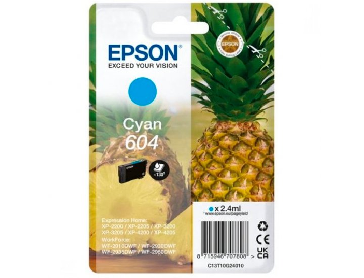 CARTUCHO DE TINTA ORIGINAL EPSON 604 CYAN