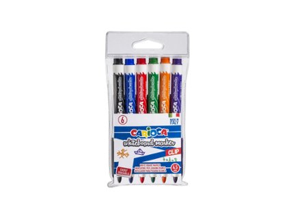 ROTULADOR PIZARRA CARIOCA CLIP PACK 6 COLORES
