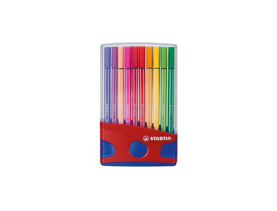 ROTULADOR STABILO PEN 68 CAJA 20 UNDS PARADE AZUL