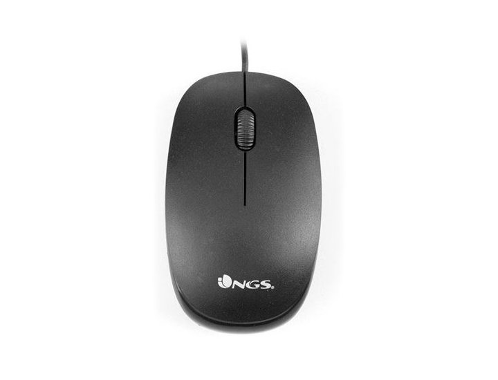RATON NGS FLAME OPTICO 1000 DPI SCROLL CON CABLE USB NEGRO