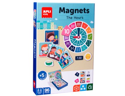 JUEGO EDUCATIVO APLI MAGNETICO APRENDO LAS HORAS 96 PIEZAS