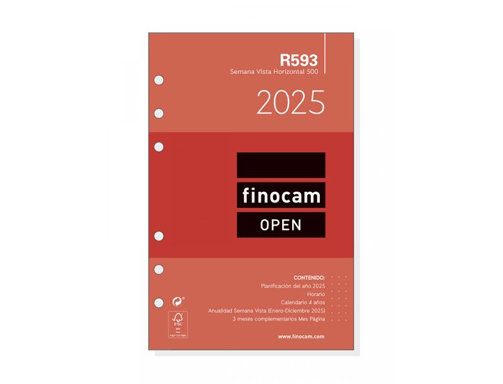 RECAMBIO AGENDA FINOCAM OPEN 500 AO SEMANA/VISTA APAISADO