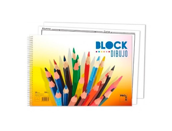 BLOC DE DIBUJO 20 Hojas 230X330MM 140 Gramos CON RECUADRO PACSA