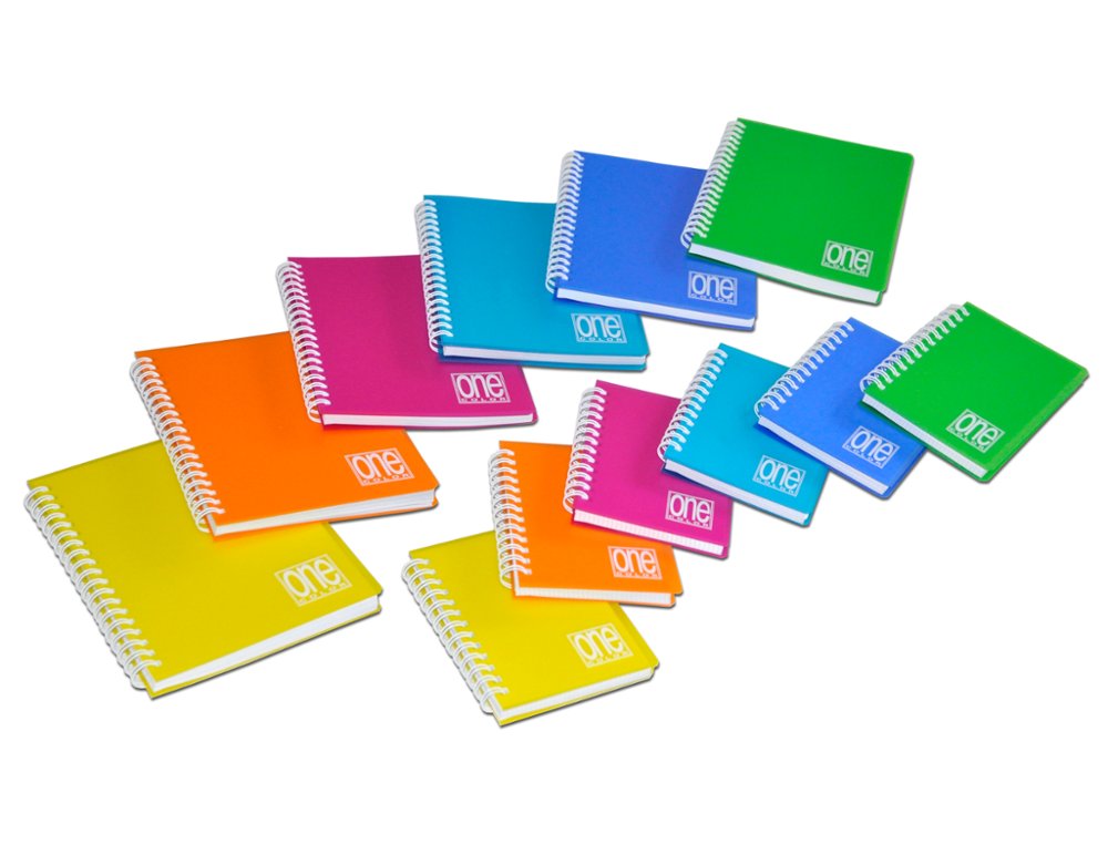 BLOC ESPIRAL  TAPA POLIPROPILENO COLORES ONE COLOR DINA6