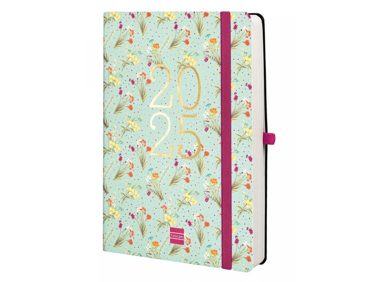 AGENDA ANUAL ENCUADERNADA 148X210 MM DIA PAGINA FINOCAM CAPRI HAPPY Tapa Flexible