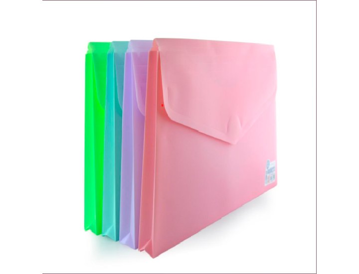 DOSSIER SOBRE CON BROCHE DINA4+ FUELLE OFFICE BOX COLORES PASTEL SURTIDO
