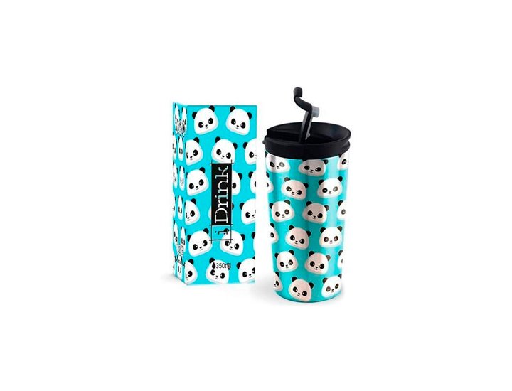 TAZA TERMICA ACERO INOXIDABLE 350ML PANDA