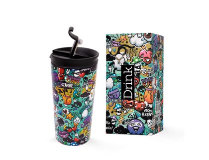 TAZA TERMICA ACERO INOXIDABLE 350ML GRAFFITI JUGGLING