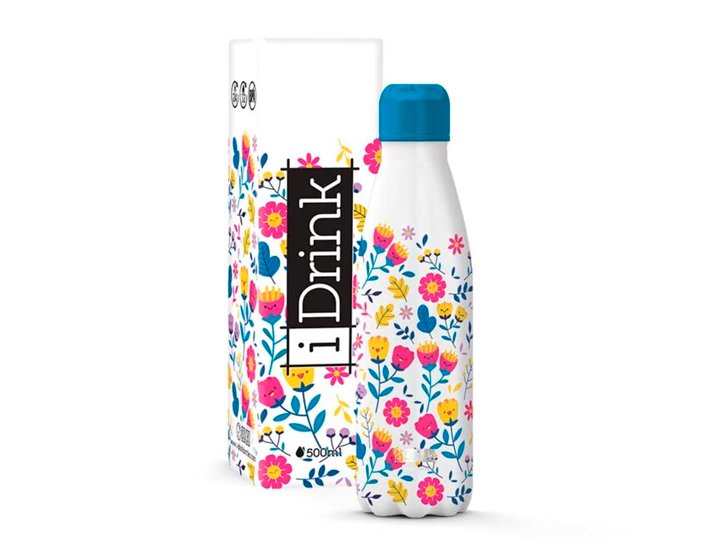 BOTELLA TERMICA 500ML FLORES