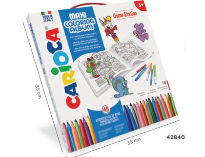 ROTULADOR CARIOCA GAME STATION MALETIN 48 COLORES + LIBRO