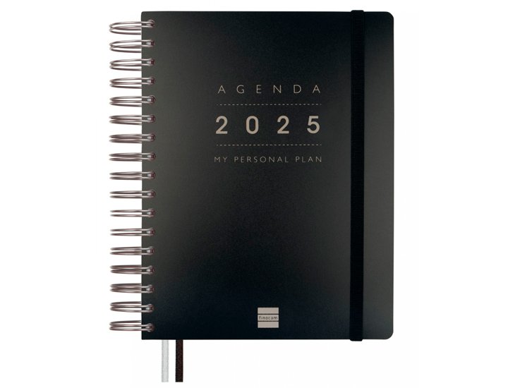 AGENDA 16 MESES ESPIRAL 155X217 MM Semana Vista FINOCAM TEMPUS NEGRO